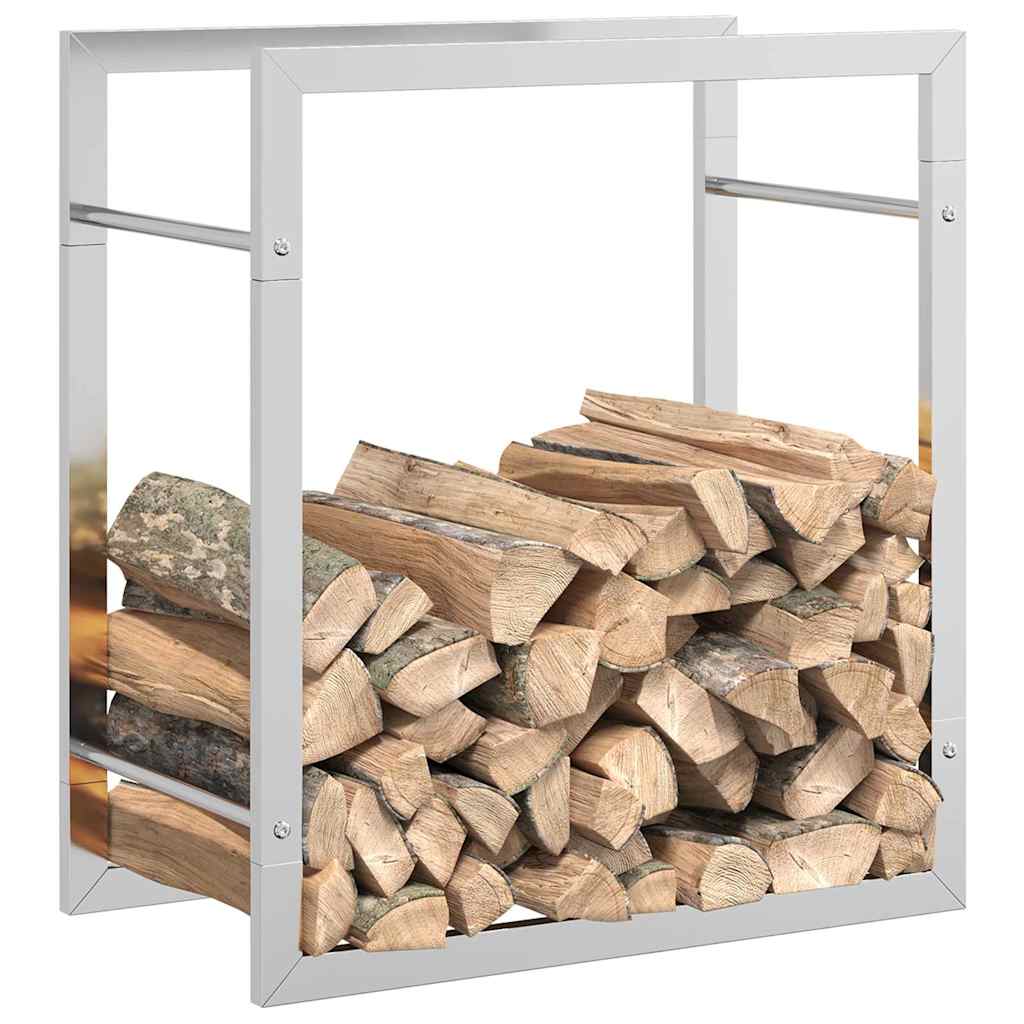 Brennholzregal 50x28x94 cm Edelstahl