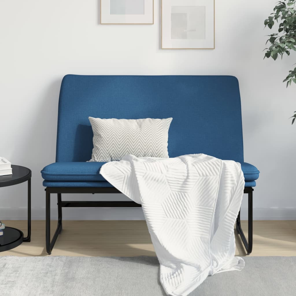 Sitzbank Hellgrau 100x75x76 cm Stoff