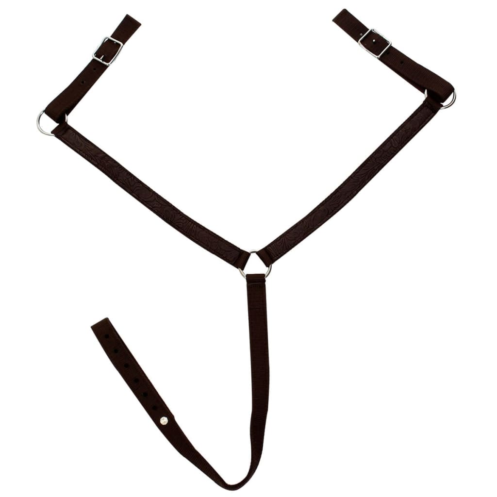 Western-Sattel, Halfter & Brustblatt Echtleder 15" Braun