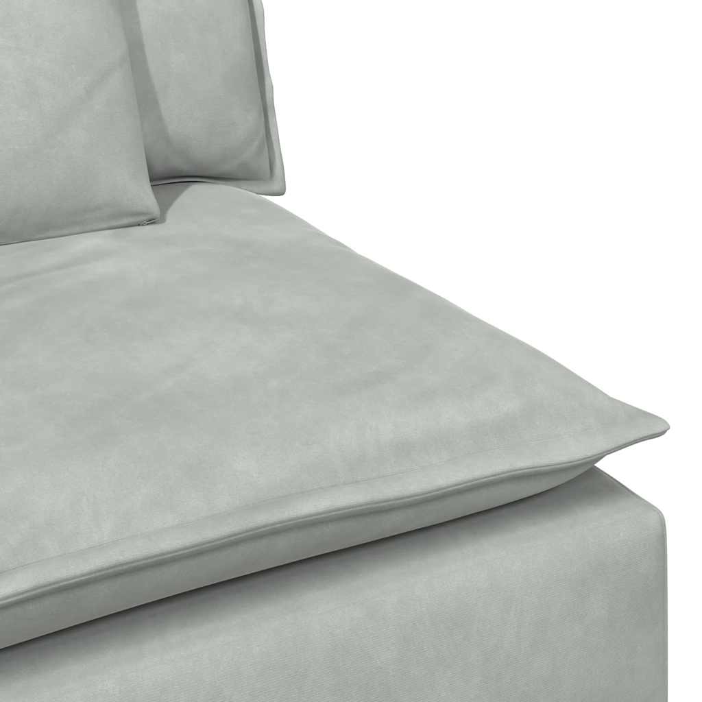 Modulares Sofa mit Kissen Blau