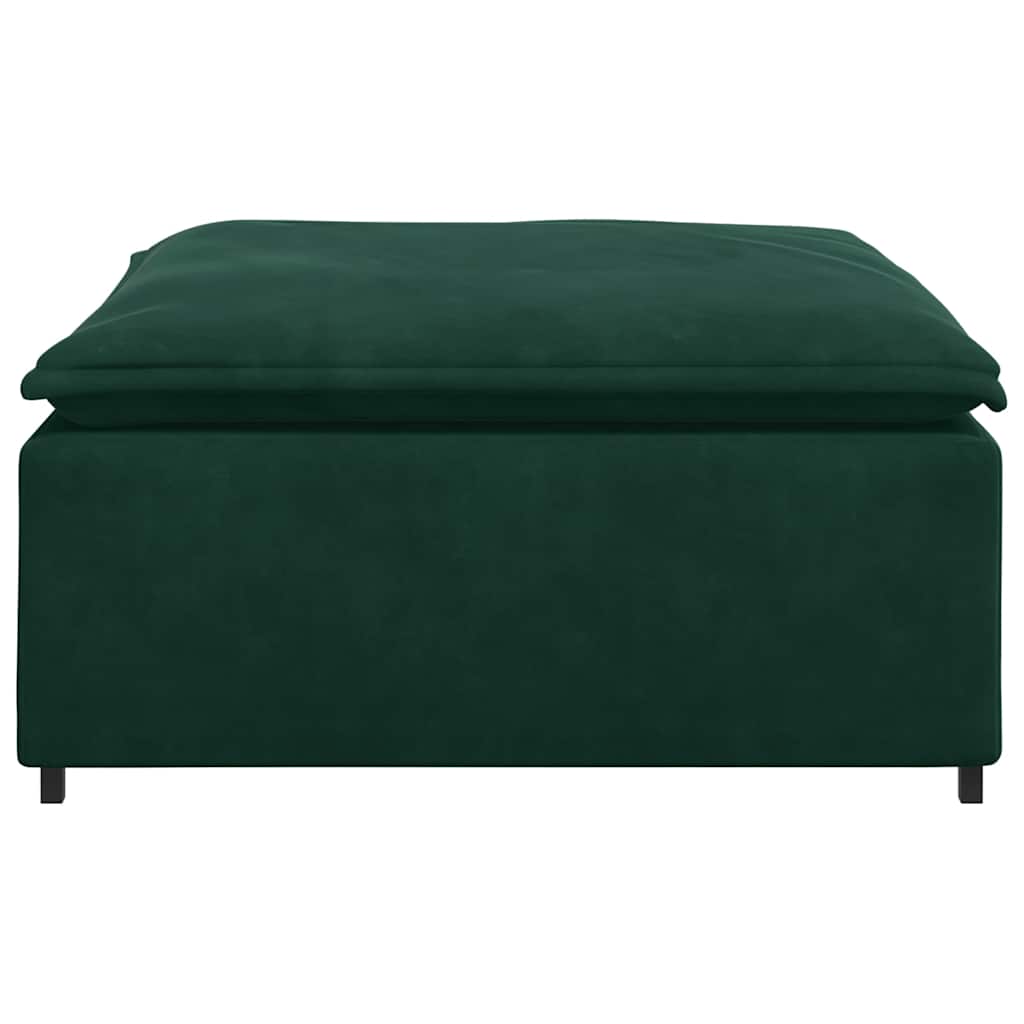Modulares Sofa Endmodul mit Armlehne Kissen Blau 100 cm