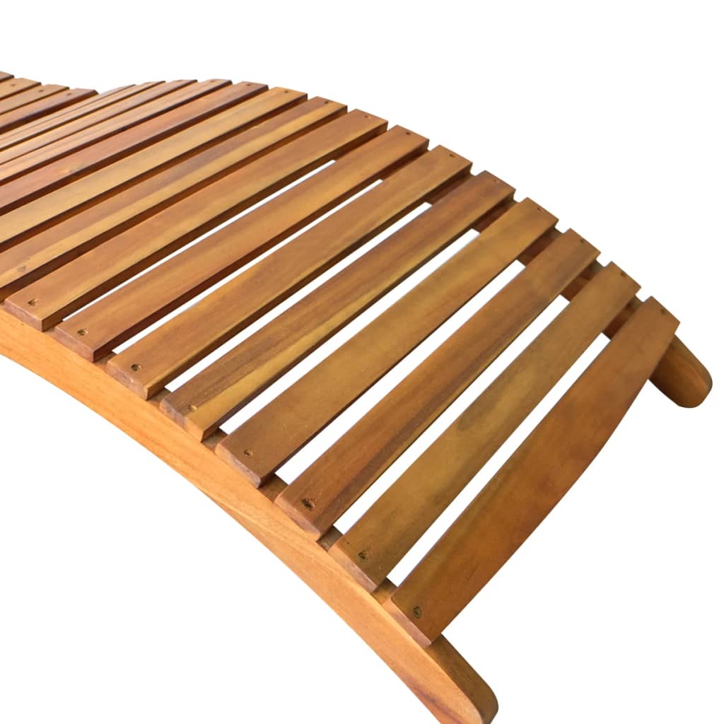 Sonnenliege 2 pcs Braun 55 x 184 x 64cm Massivholz Akazie