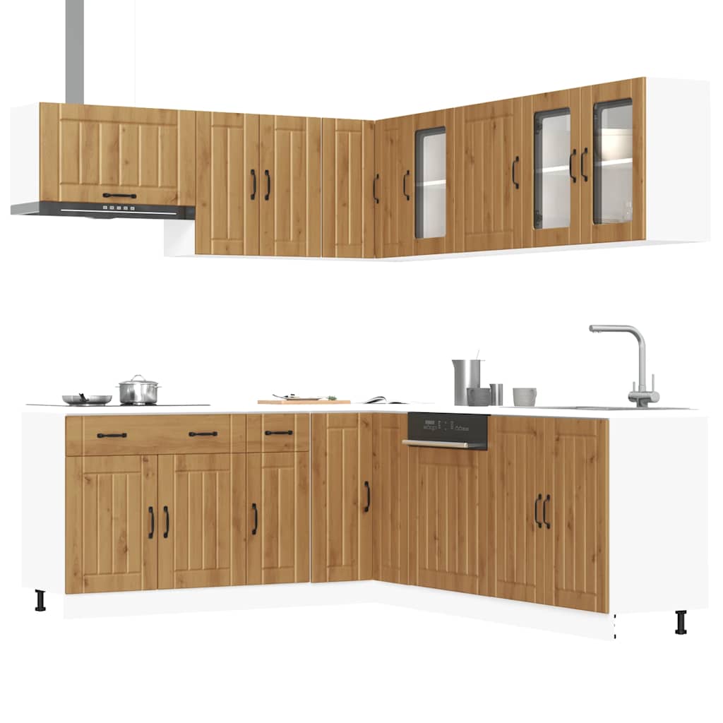 11-tlg. Küchenschrank-Set Lucca Weiß Holzwerkstoff
