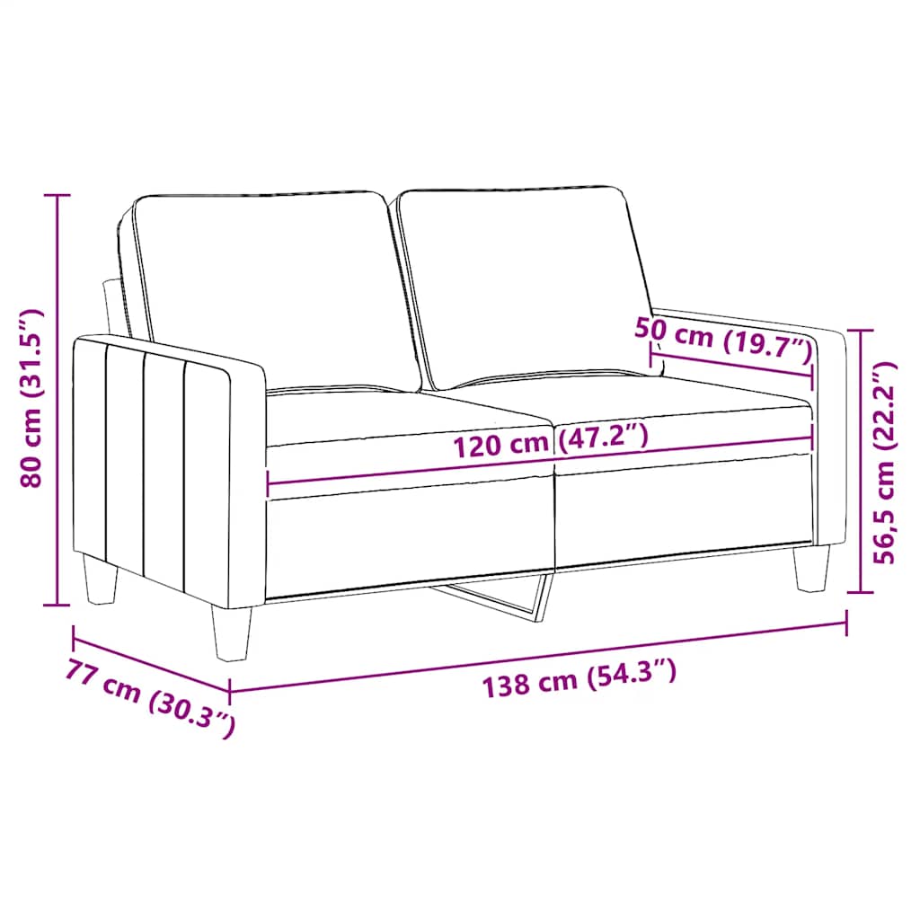 3-Sitzer-Sofa Hellgrau 180 cm Stoff
