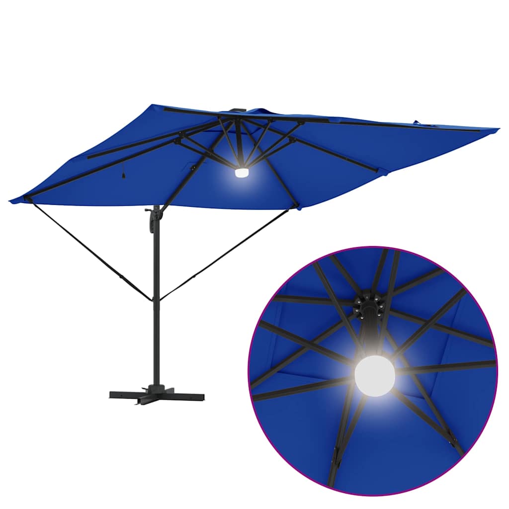 Roma Parasol Beige 286 x 284 x 270 cm Aluminium und Polyester