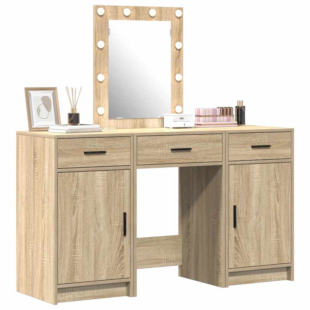 Schminktisch mit Schubladen Weiß 50 x 41 x 135 cm Holzwerkstoff