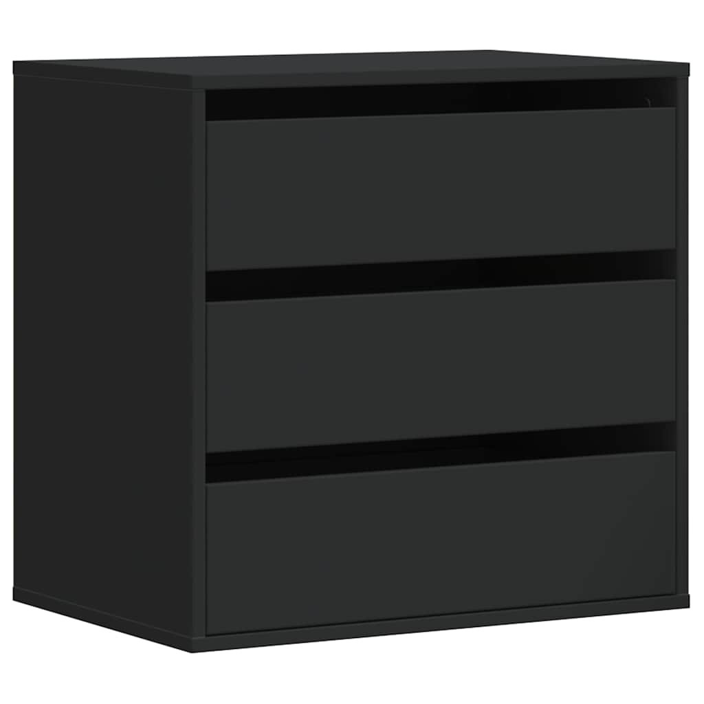 Schubladenschrank Schwarz Eichen-Optik 41 x 40 x 58 cm