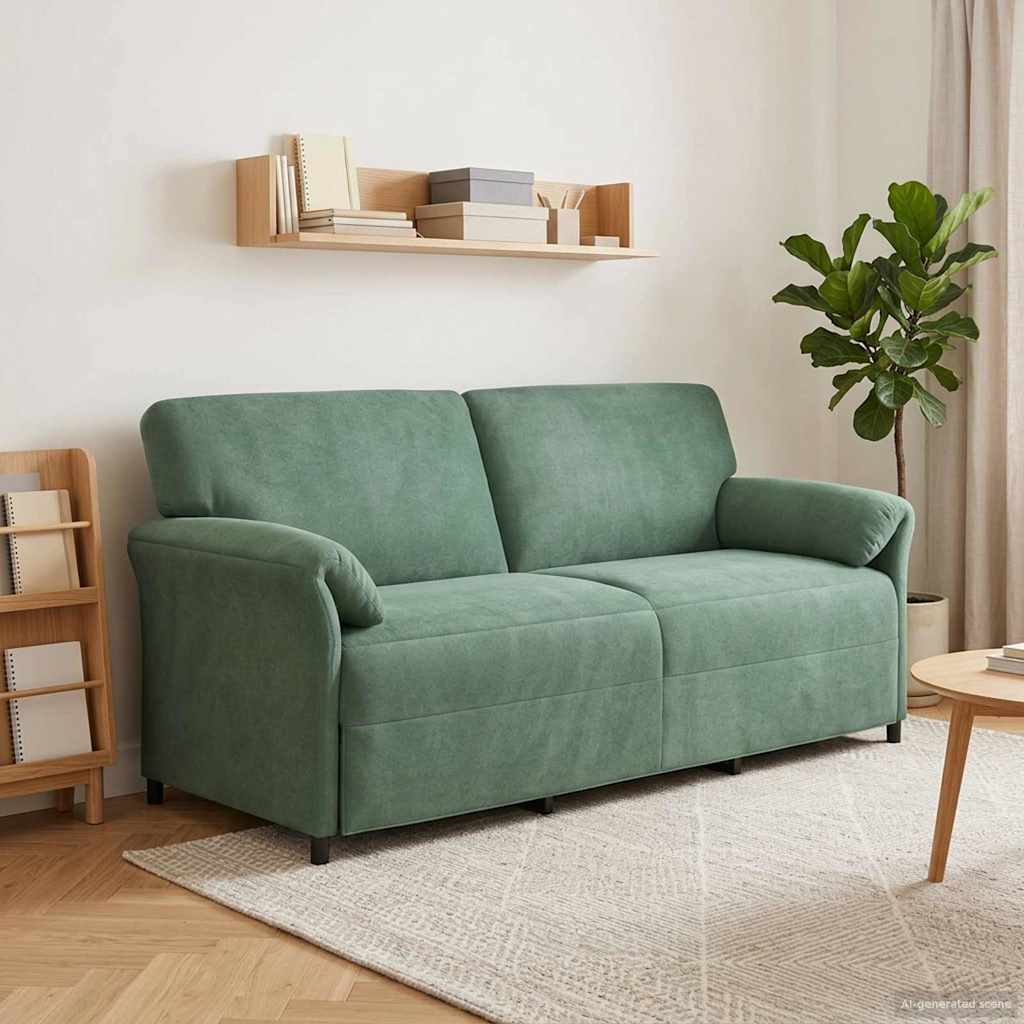 1-Sitzer Sofa Hellgrau 88 x 83 x 95 cm Samt