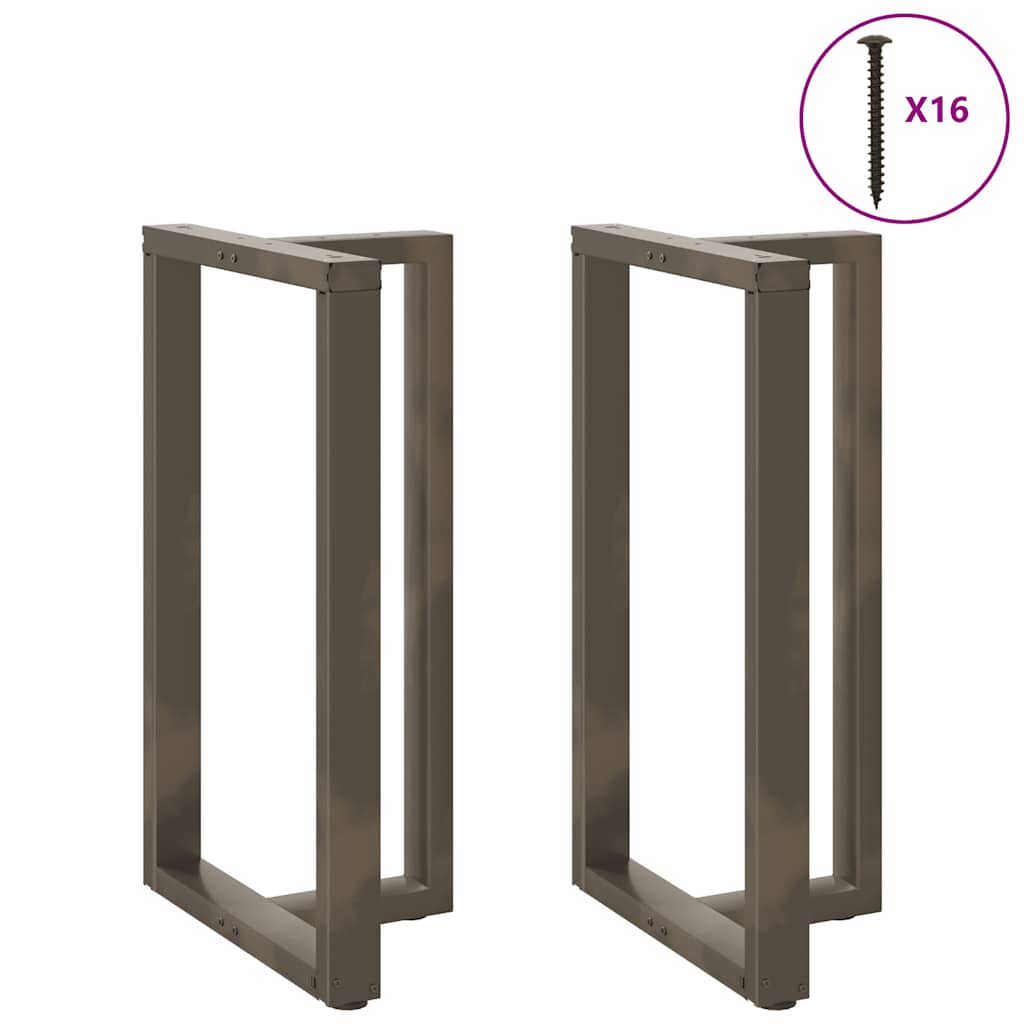 Couchtischbeine T-Form 2 Stk. Schwarz 30x25x(30-31) cm Stahl