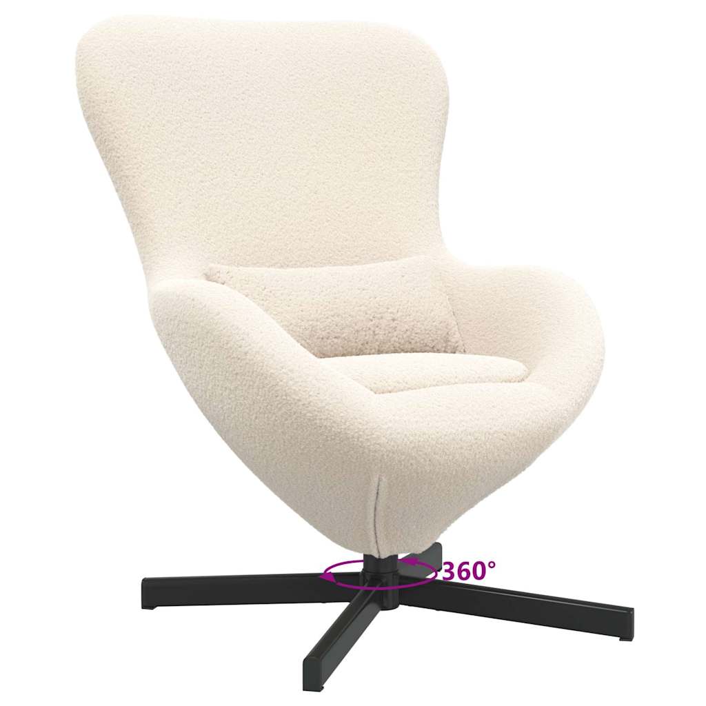 Eiersessel Hellgrau 63 x 73 x 90 cm Stoff