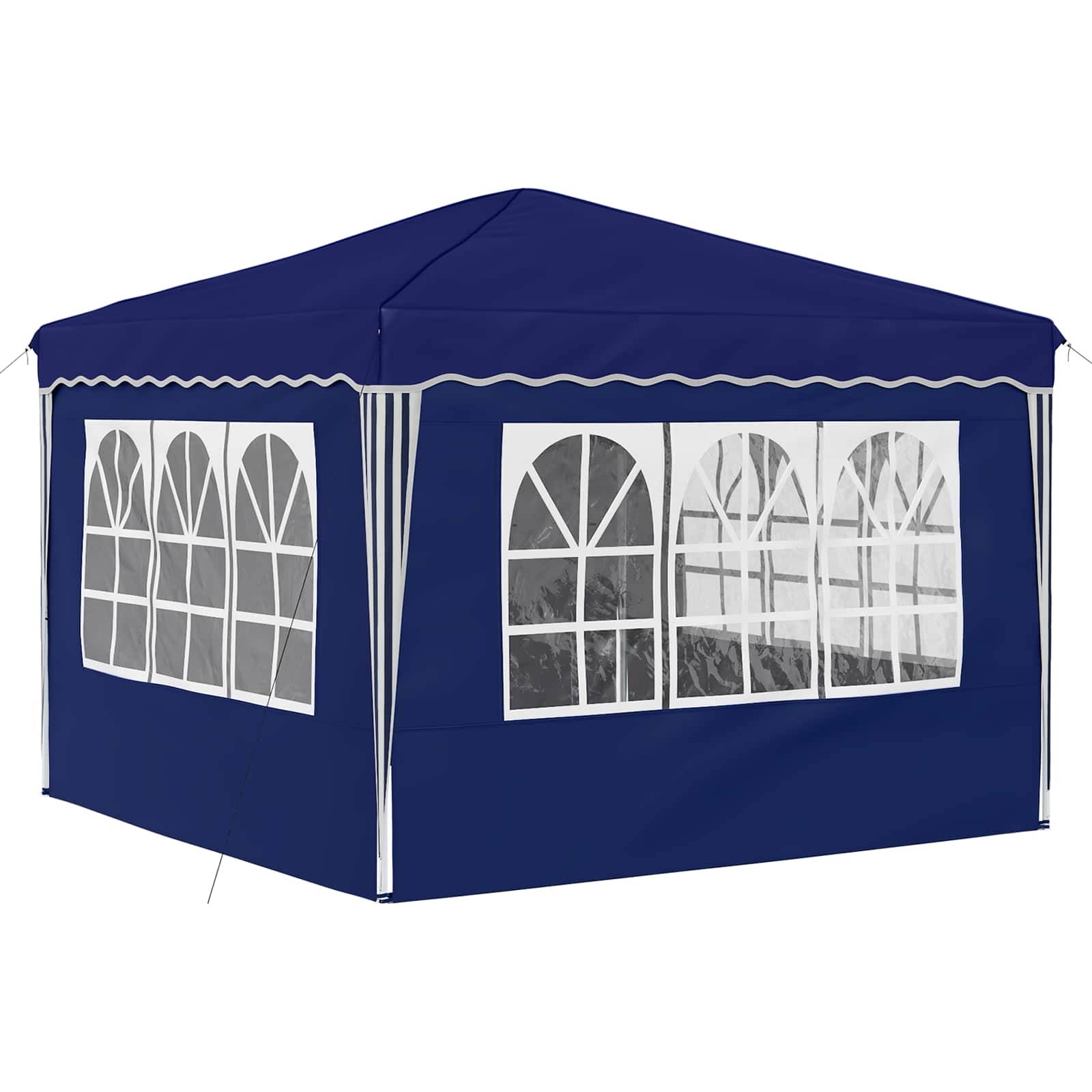 Pop-up Partyzelt 288 x 288 x 245 cm Creme Oxford-Stoff