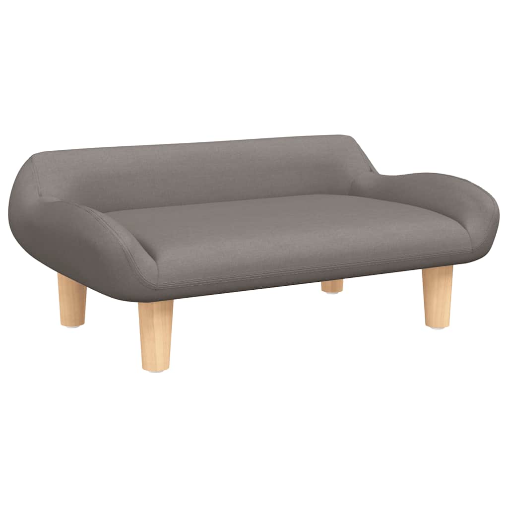Kindersofa Creme 70x40x24 cm Stoff