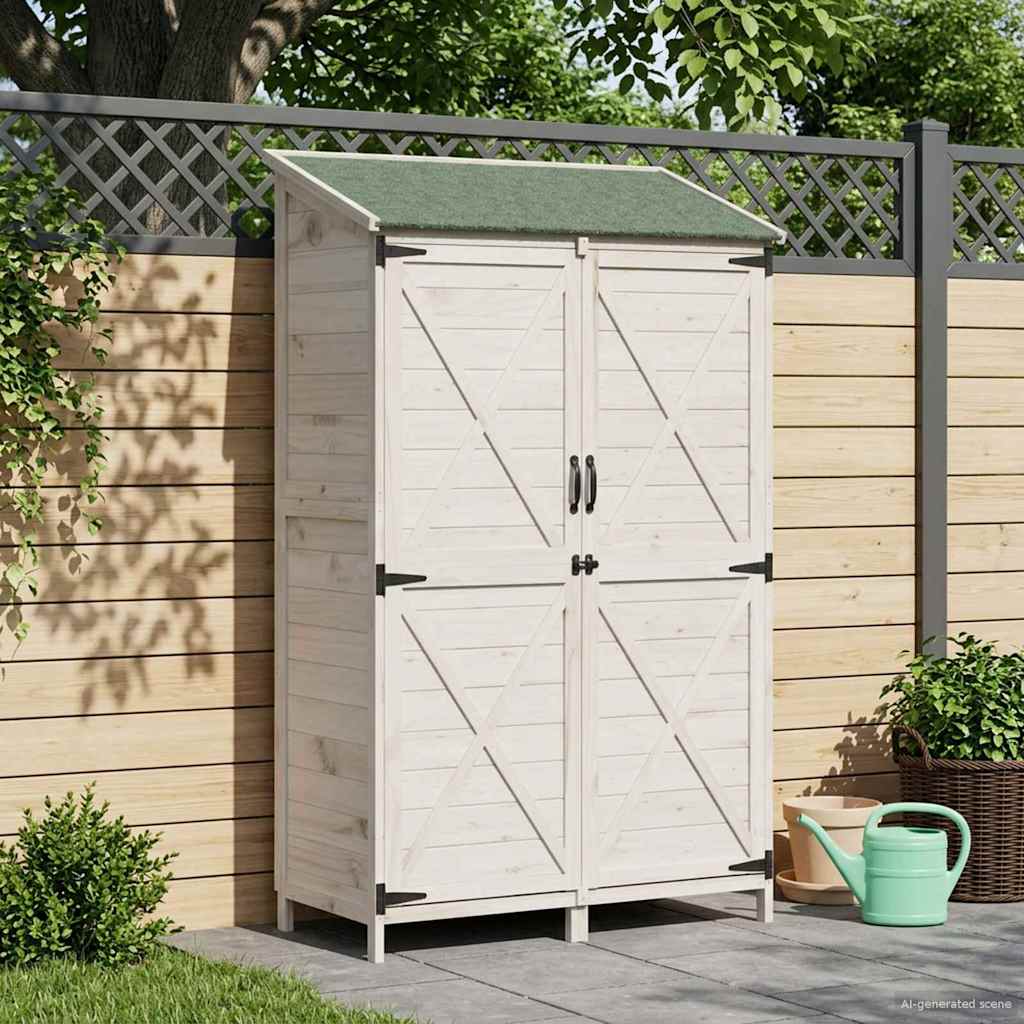 Gartenschuppen Natur 59,5 x 56 x 113,5 cm Massivholz aus Fichte