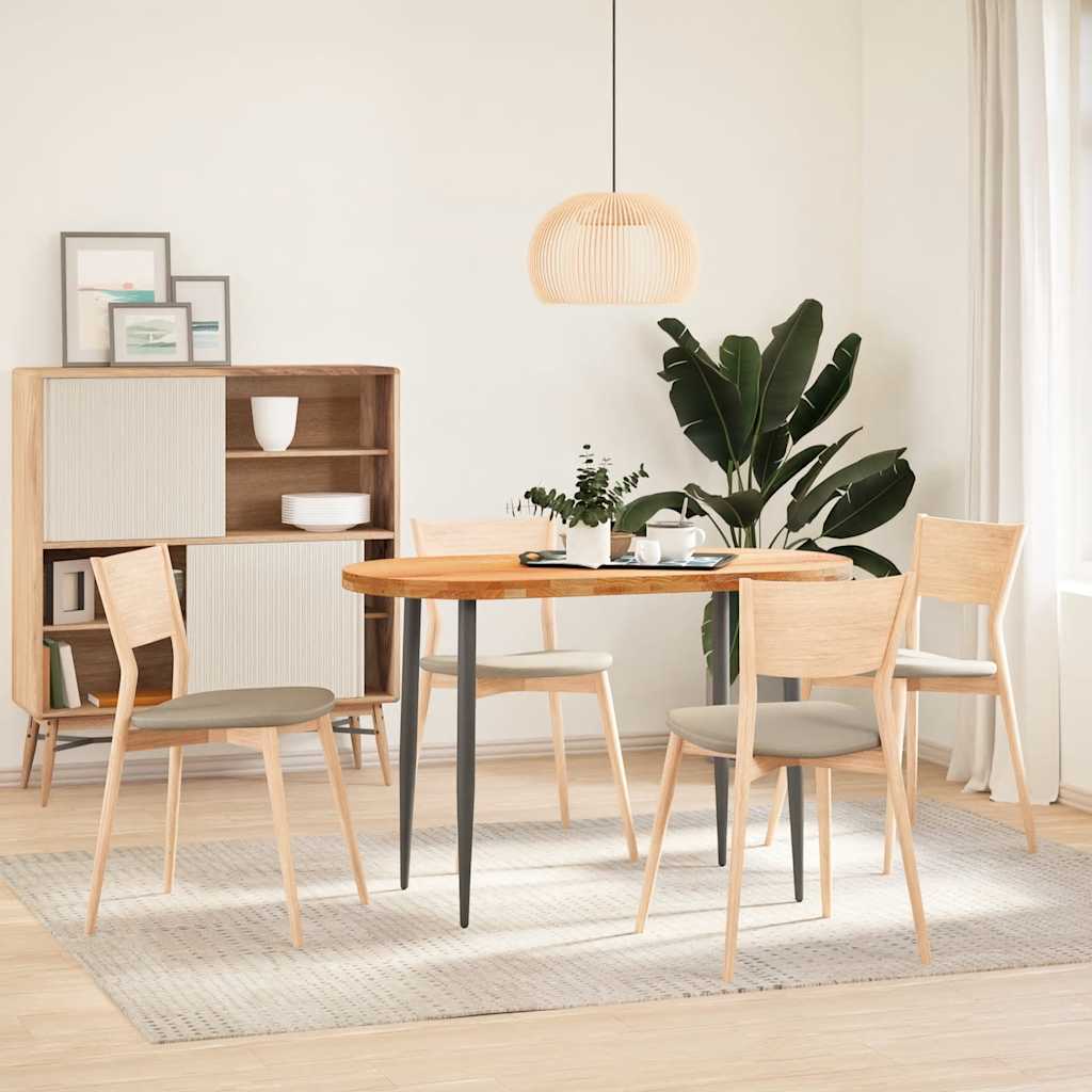 Tischplatte 80x40x2 cm Massivholz Eiche Oval