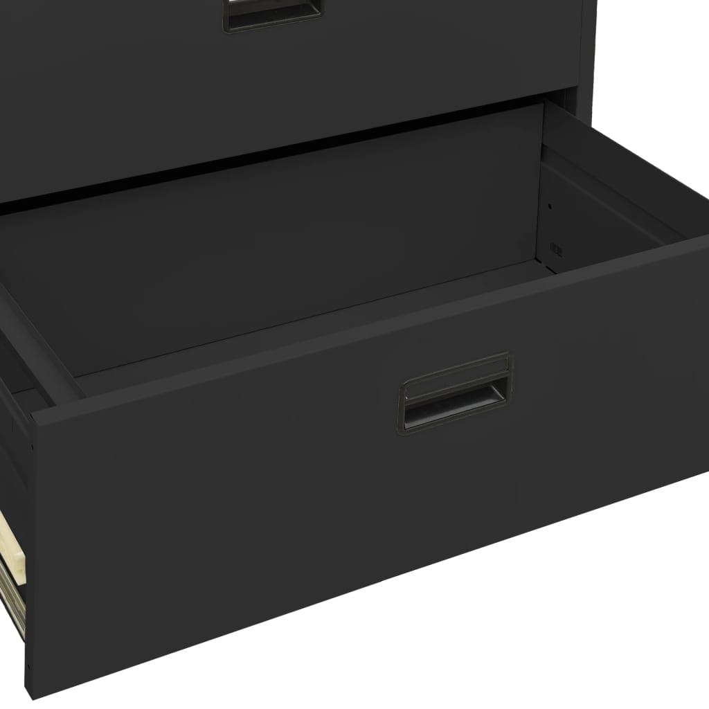 Aktenschrank Weiß 90x46x72,5 cm Stahl