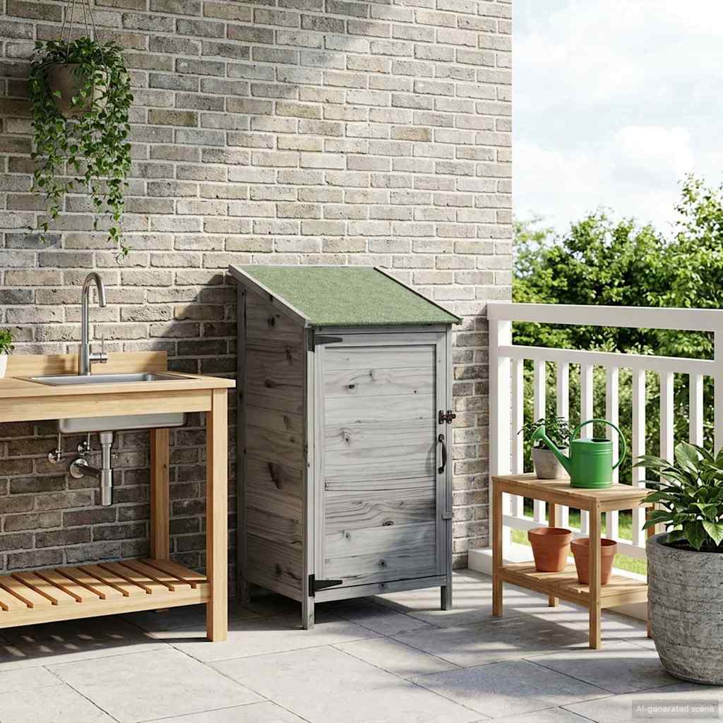 Gartenschuppen Natur 59 x 56 x 113,5 cm Massivholz aus Fichte