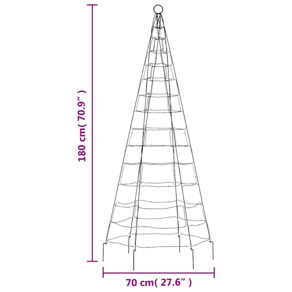 LED-Weihnachtsbaum 200 LEDs Warmweiß 180 cm