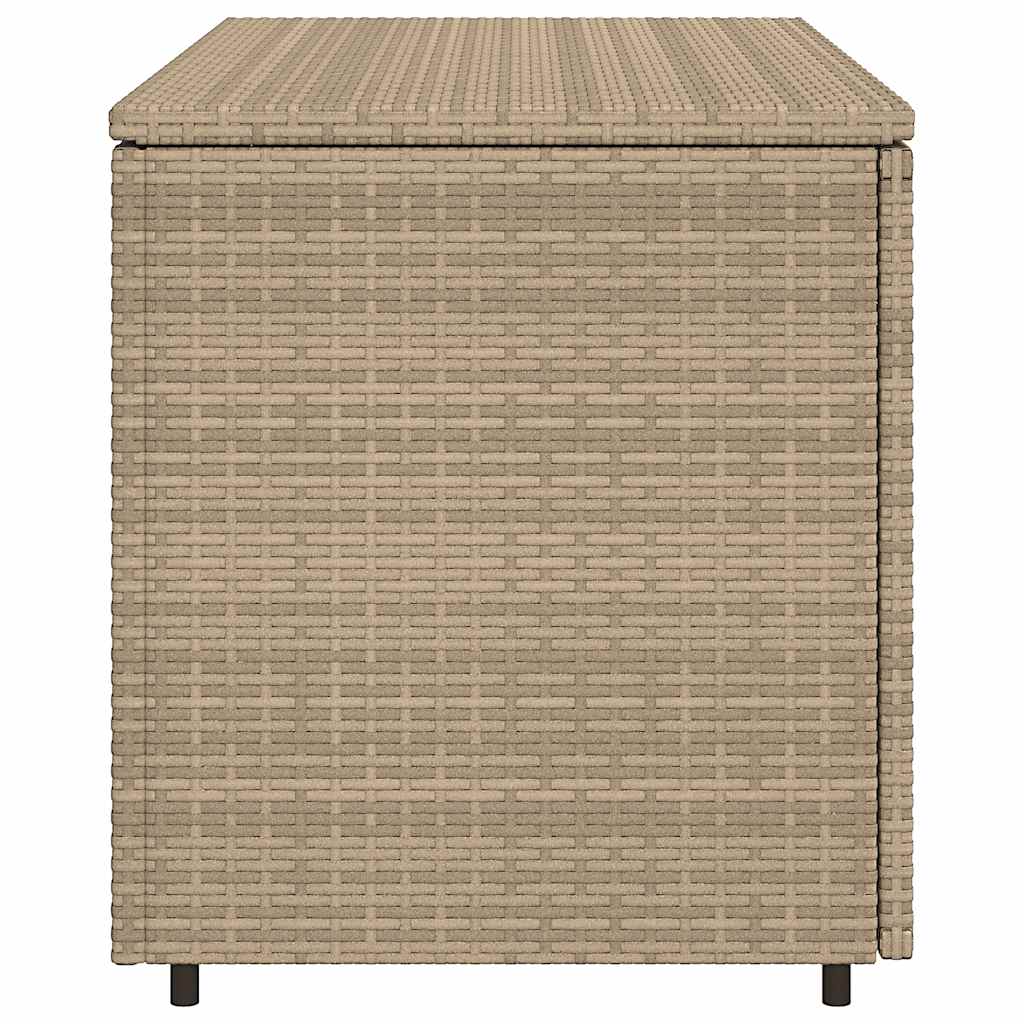 Gartenschrank Schwarz 110x55x60,5 cm Poly Rattan