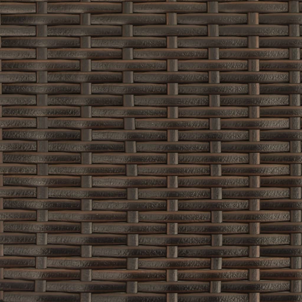 Doppel-Sonnenliege mit Dach und Auflagen Schwarz Poly Rattan