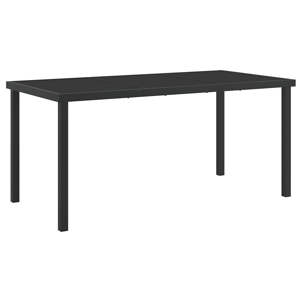 Garten Essgruppe 5 pcs Schwarz 140 x 70 x 73 cm