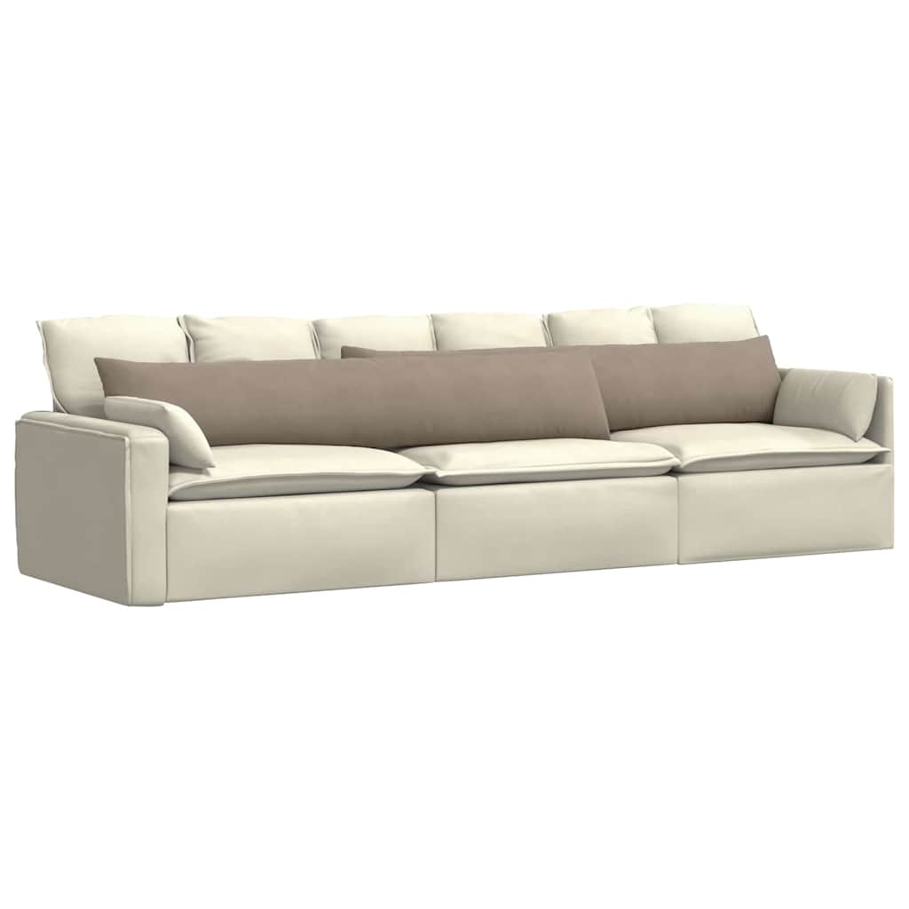 Sofakissen 2 Stück Taupe 50 x 30 cm Stoff