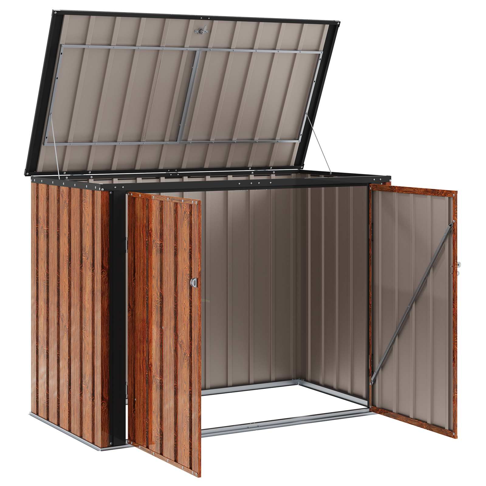 Gartenlagerbox Schwarz 151,5 x 82 x 110,5 cm Stahl