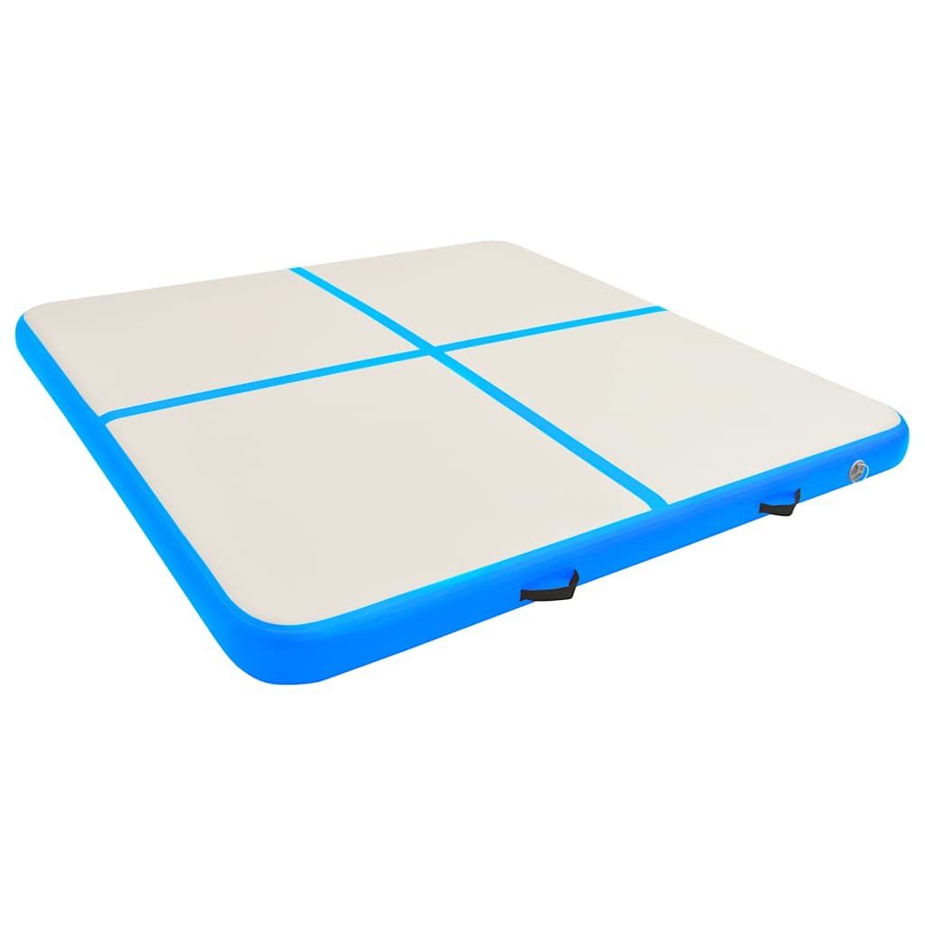 Aufblasbare Gymnastikmatte mit Pumpe 300×100×10 cm PVC Rosa
