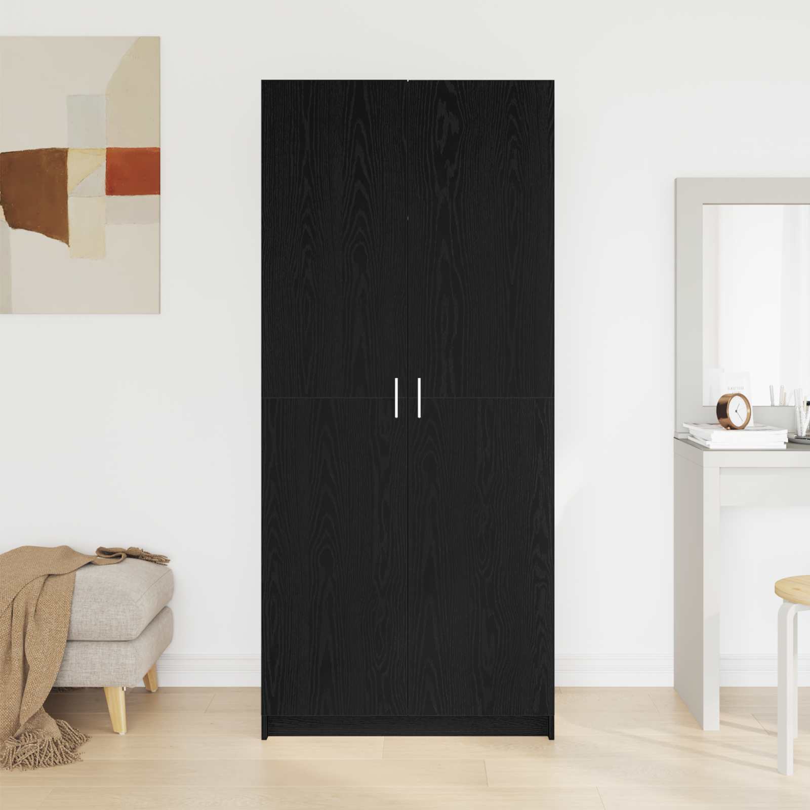 Kleiderschrank Weiß 80x52x180 cm Holzwerkstoff