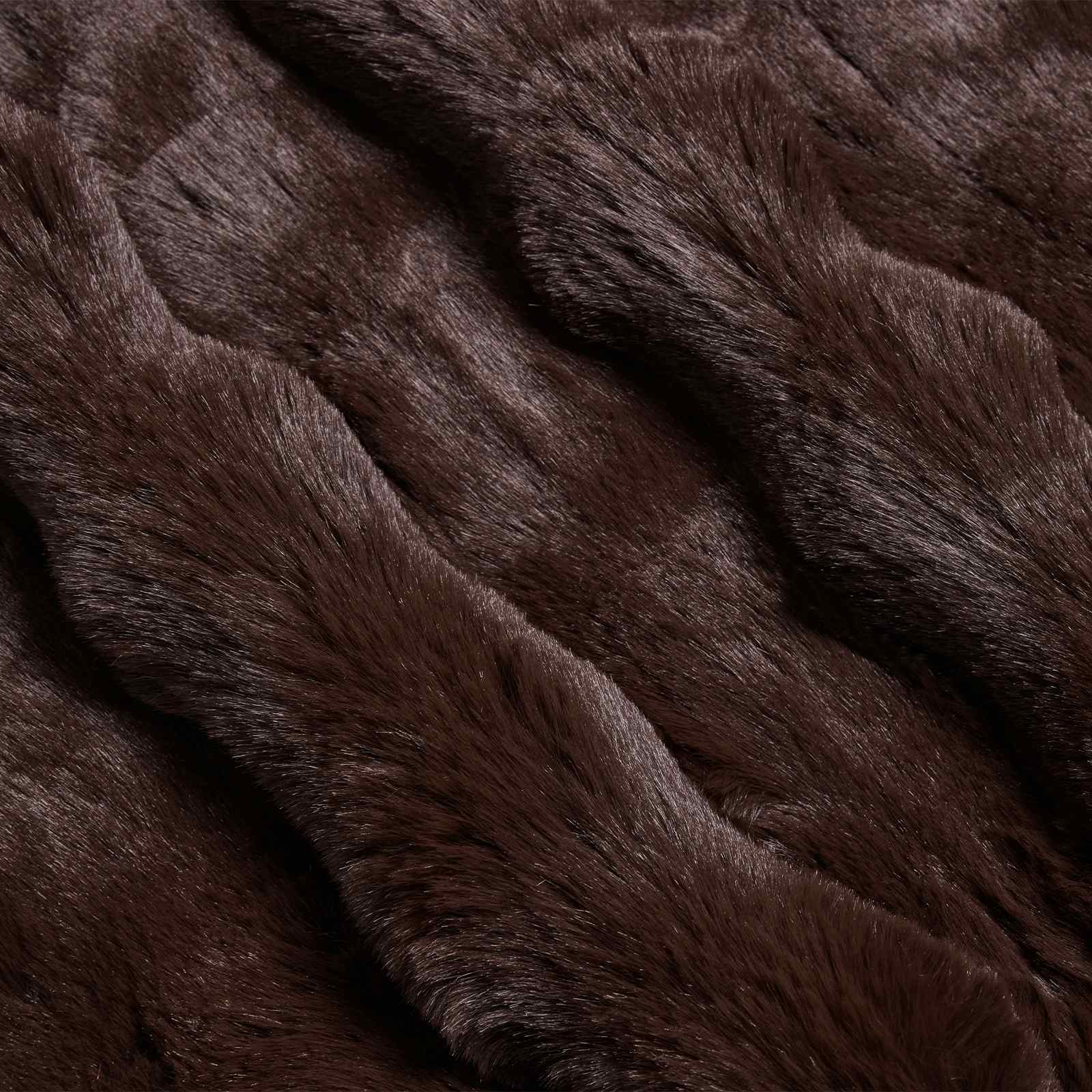 Rutschfeste Decke aus Kunstkaninchenfell Olite Beige Polyester
