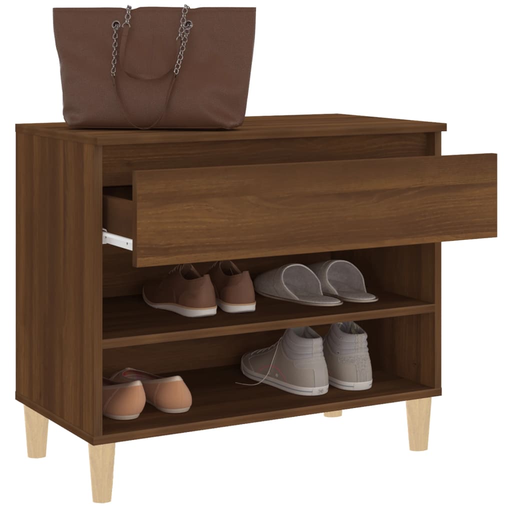 Schuhregal Weiß 70x36x60 cm Holzwerkstoff