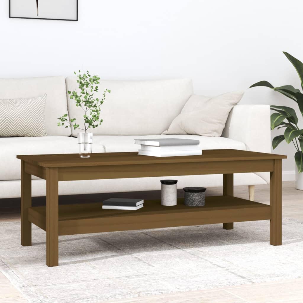 Couchtisch 45 x 45 x 40 cm Massivholz Kiefer