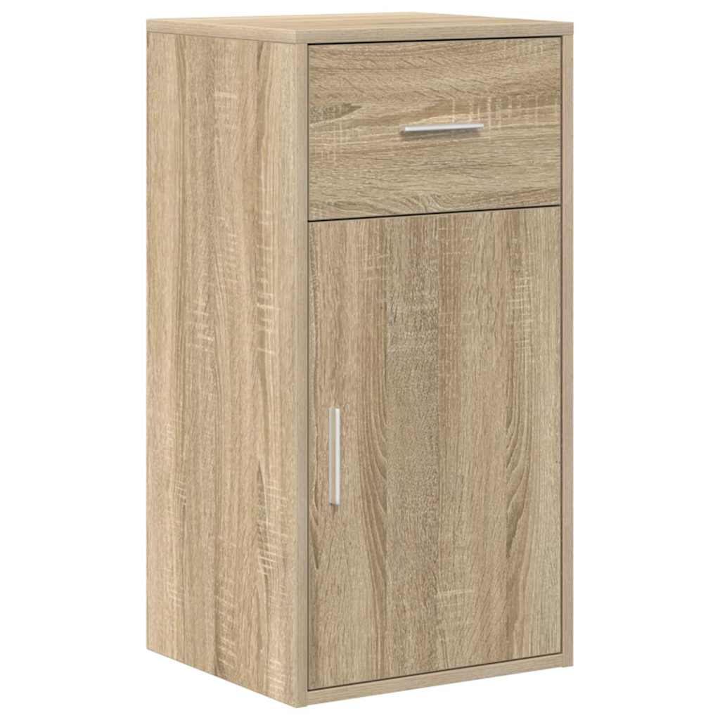 Eck-Schreibtisch Schwarz Eichen-Optik 102 x 88 x 75 cm