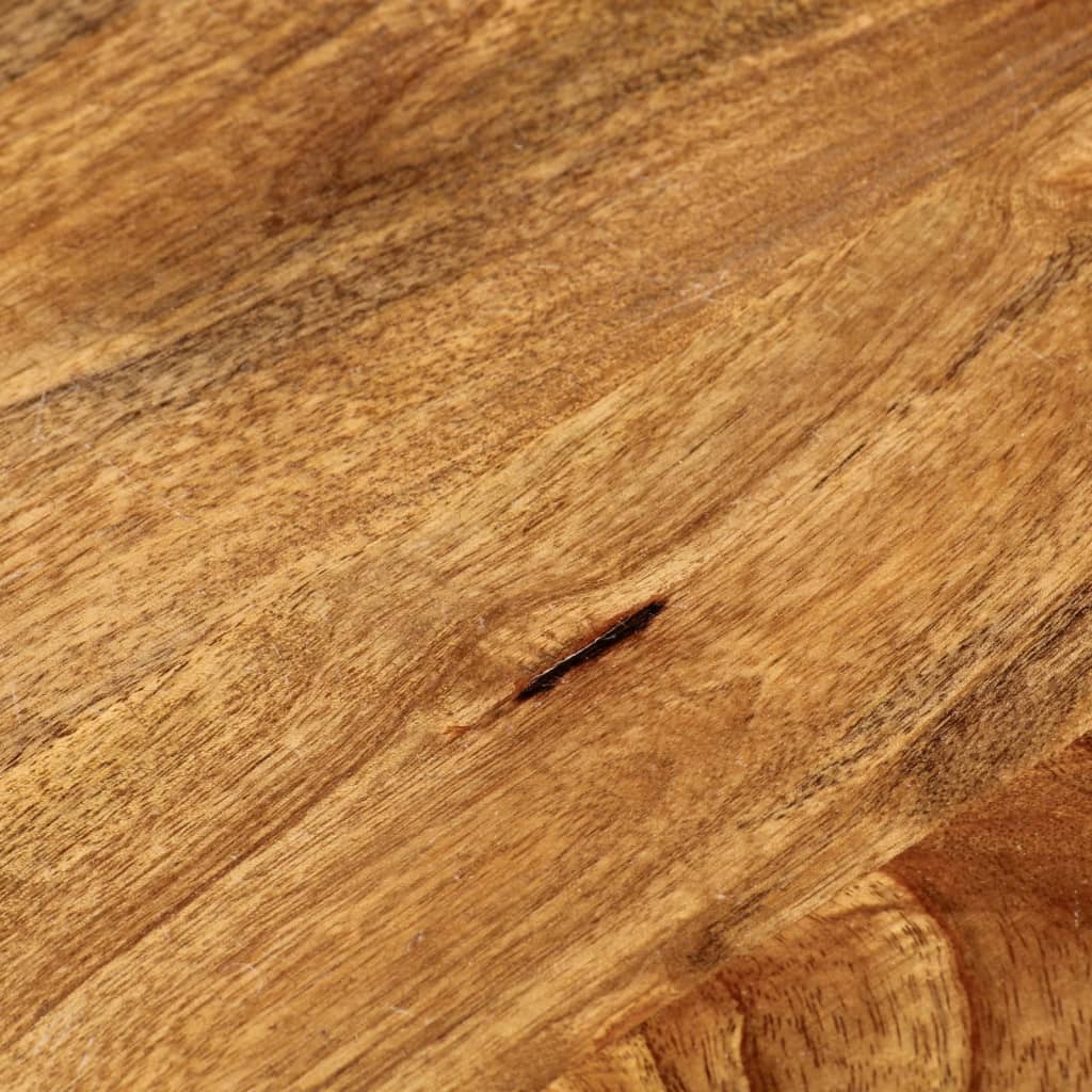 Tischplatte Ø 40x2,5 cm Rund Raues Massives Mangoholz