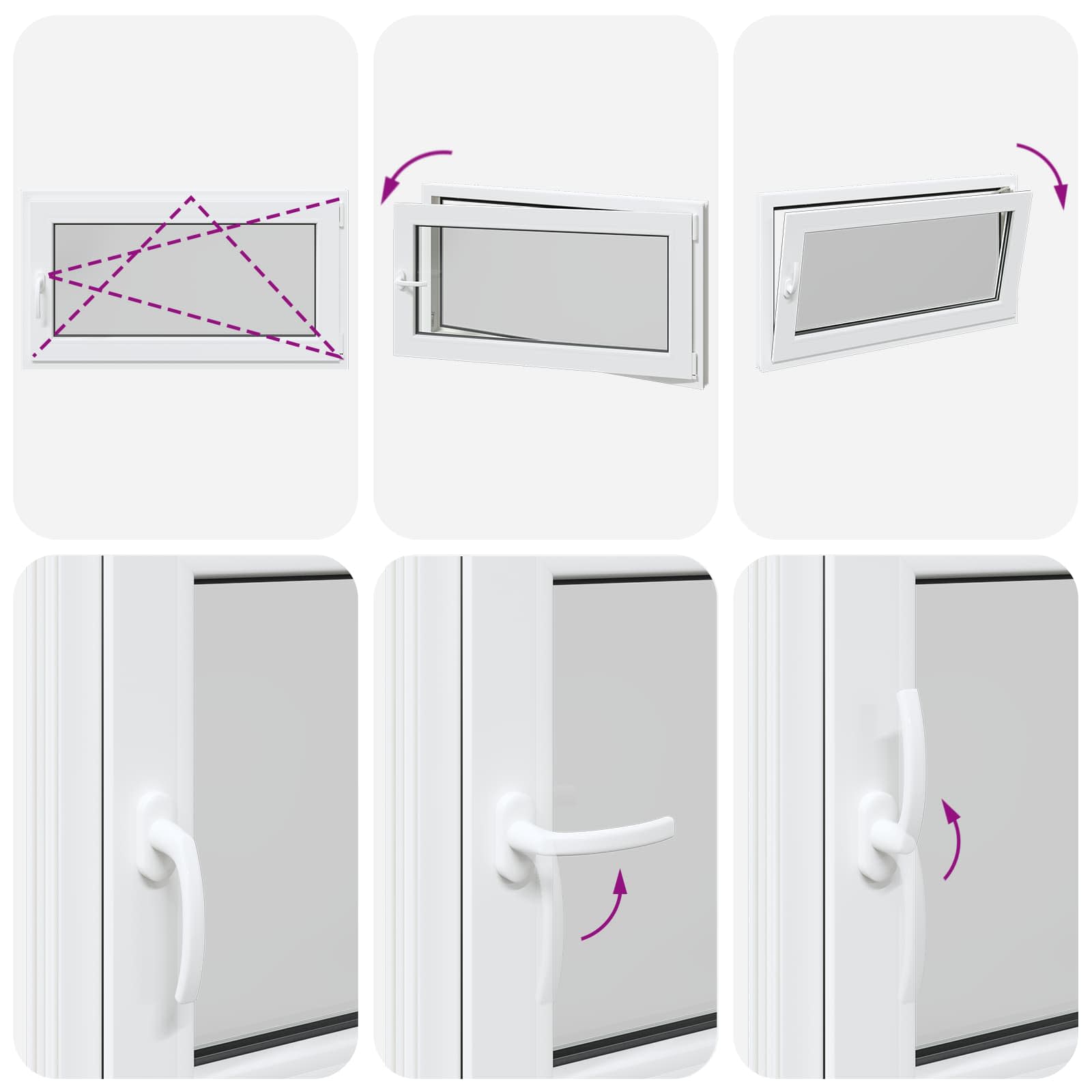 Kellerfenster RISOR 50 x 50 cm PVC und Glas Weiß