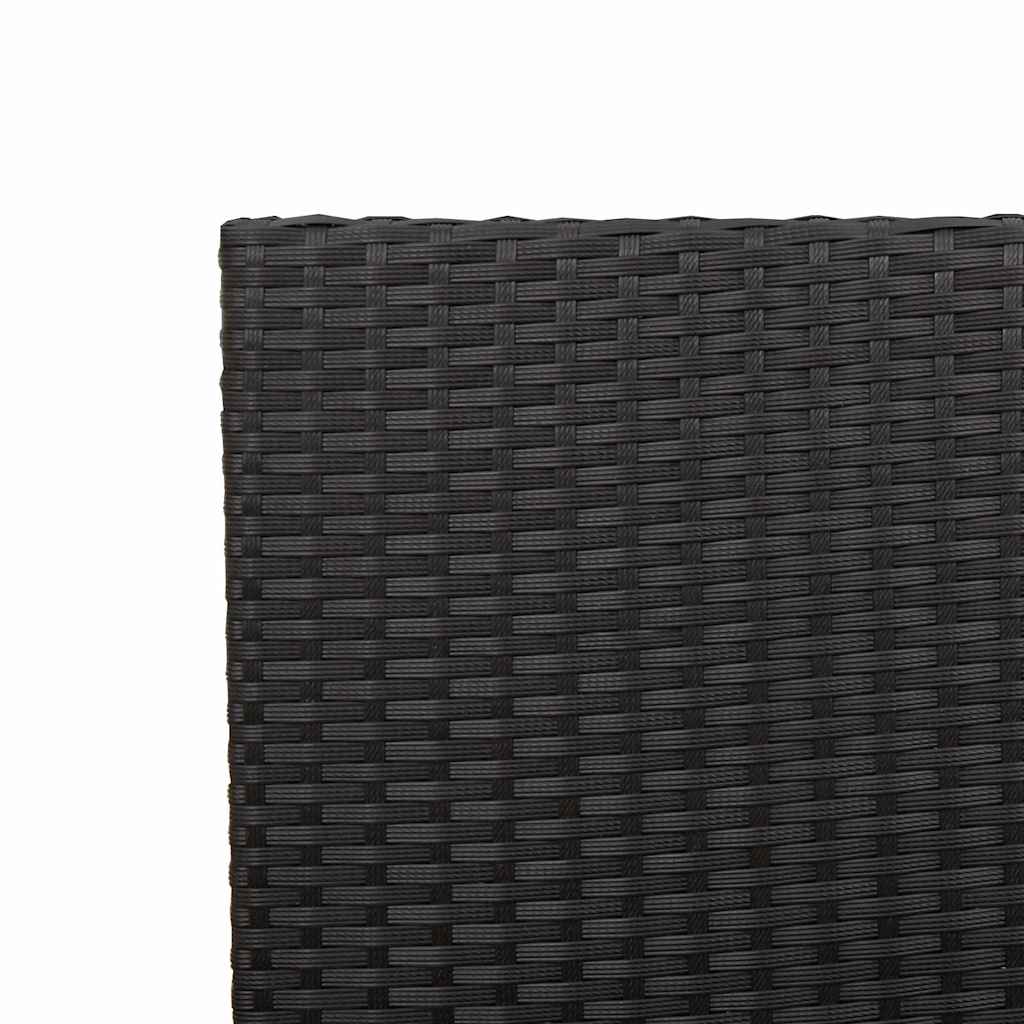 Garten Stapelstühle 4 pcs Braun und Schwarz 54 x 56 x 90 cm