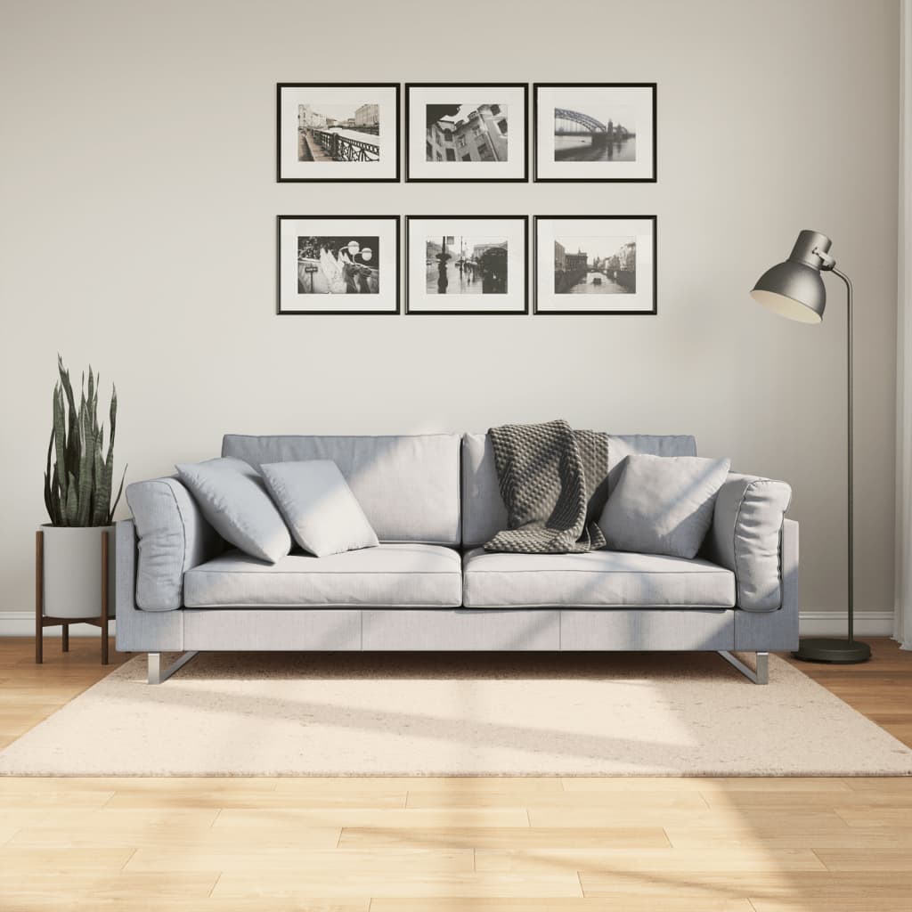 Teppich HUARTE Kurzflor Weich und Waschbar Anthrazit 60x110 cm
