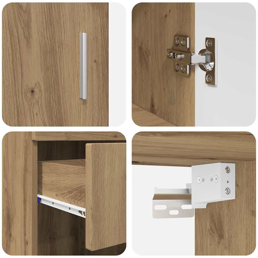 Badezimmermöbel-Set TULUM 2 pcs Weiß 60 x 34 x 63 cm