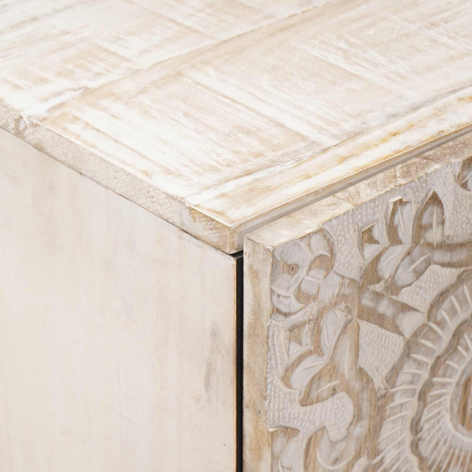 Sideboard mit Speicher Braun 40 x 33,5 x 75 cm Massivholz Mango