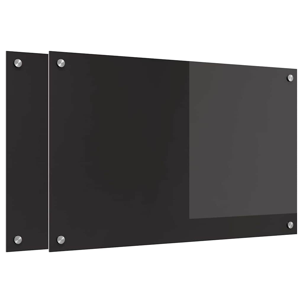 Küchenrückwand 2 pcs Weiß 70 x 40 cm Gehärtetes Glas