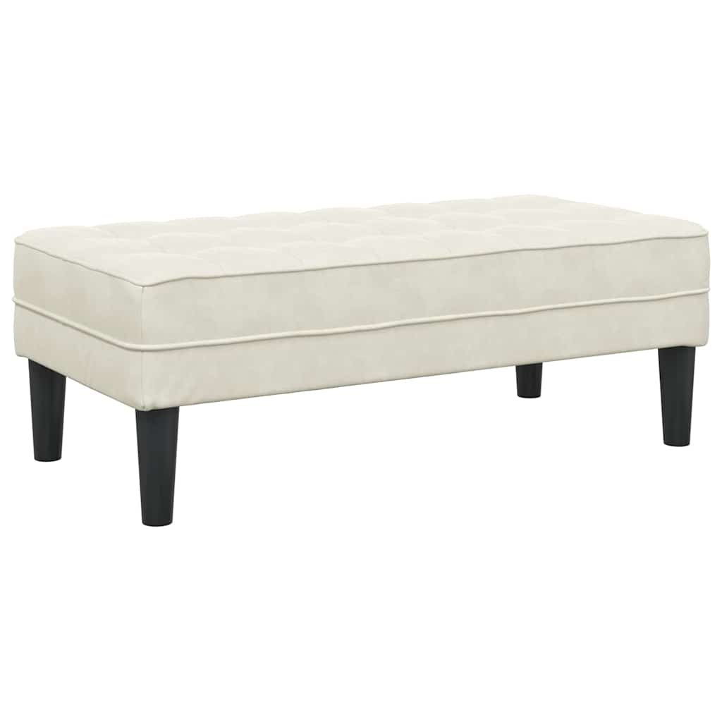 Bank mit Kissen Hellgrau 113 x 57 x 39 cm Samt