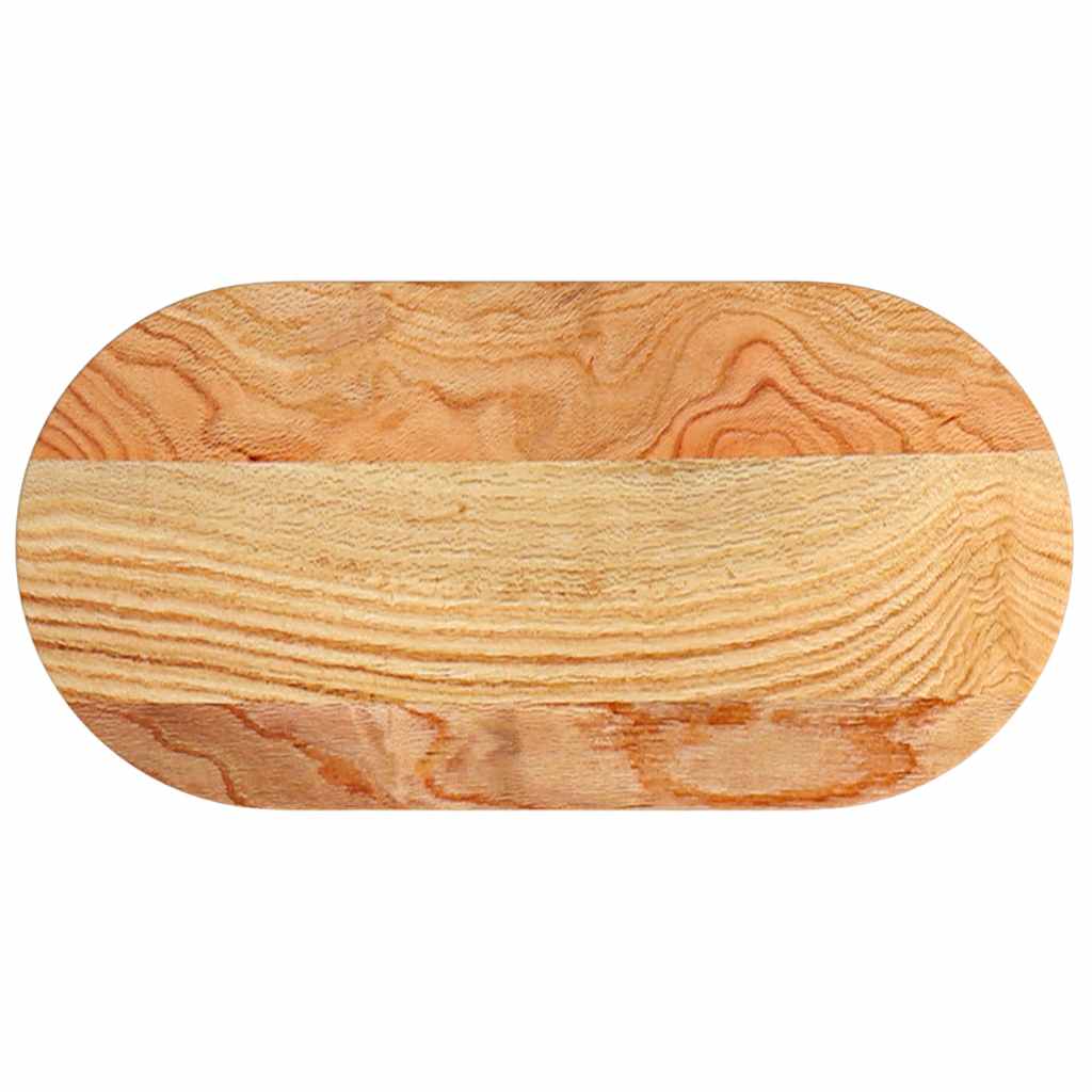 Tischplatte 80x40x2 cm Massivholz Eiche Oval