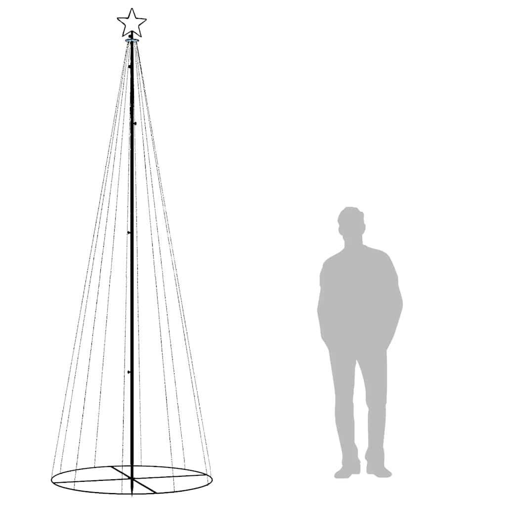 LED-Weihnachtsbaum Kegelform Warmweiß 108 LEDs 70x180 cm