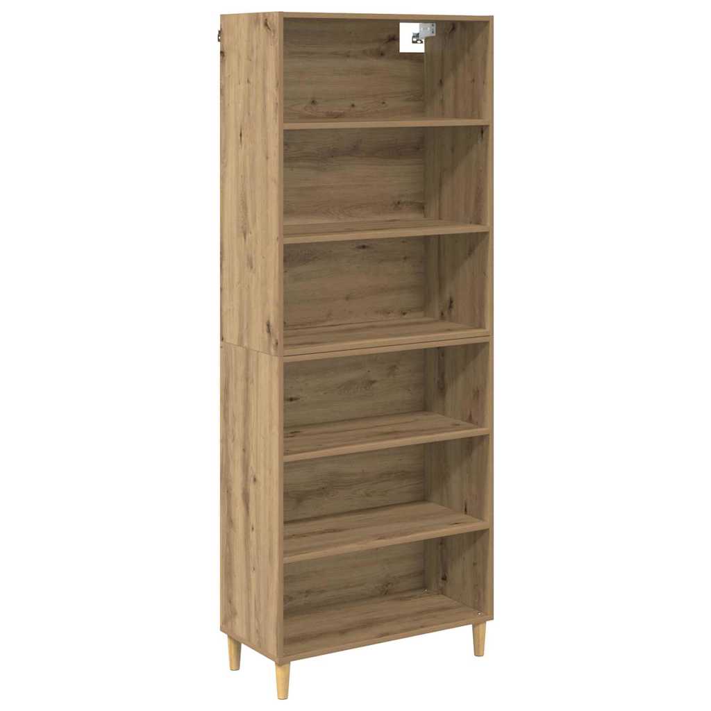 Highboard Altholz 69,5 x 32,5 x 180 cm Holzwerkstoff