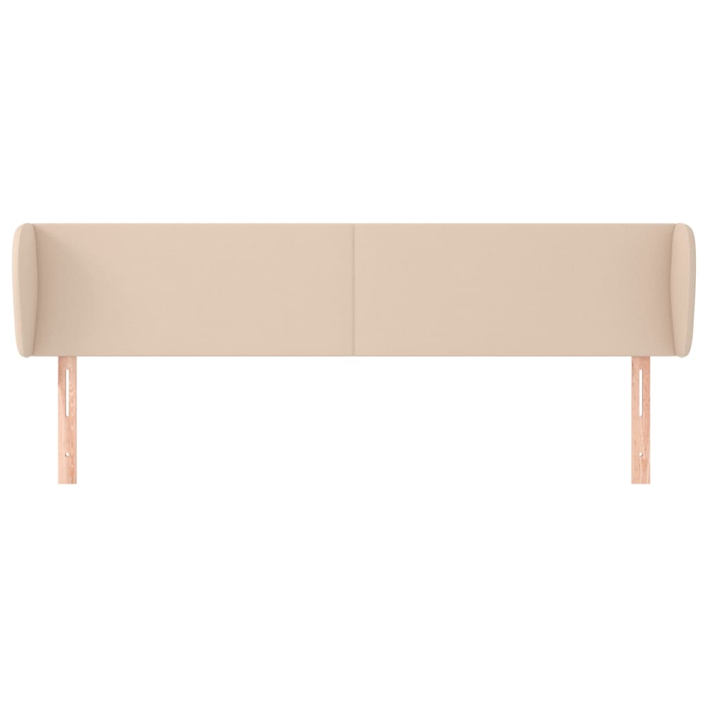 Kopfteil mit Ohren Creme 83x23x78/88 cm Kunstleder