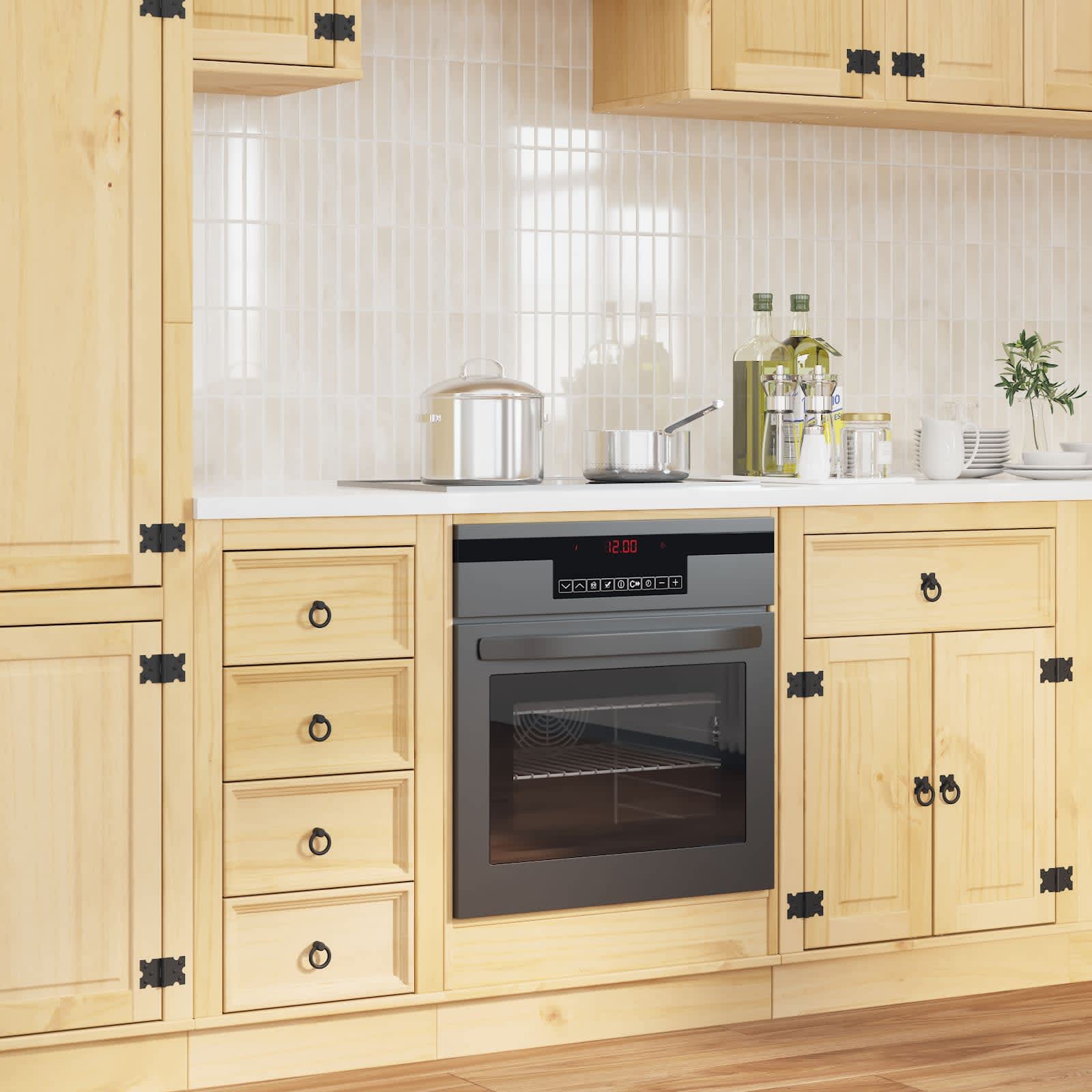 Schrank SKI Honigbraun 60 x 46 x 81,5 cm Massives Kiefernholz