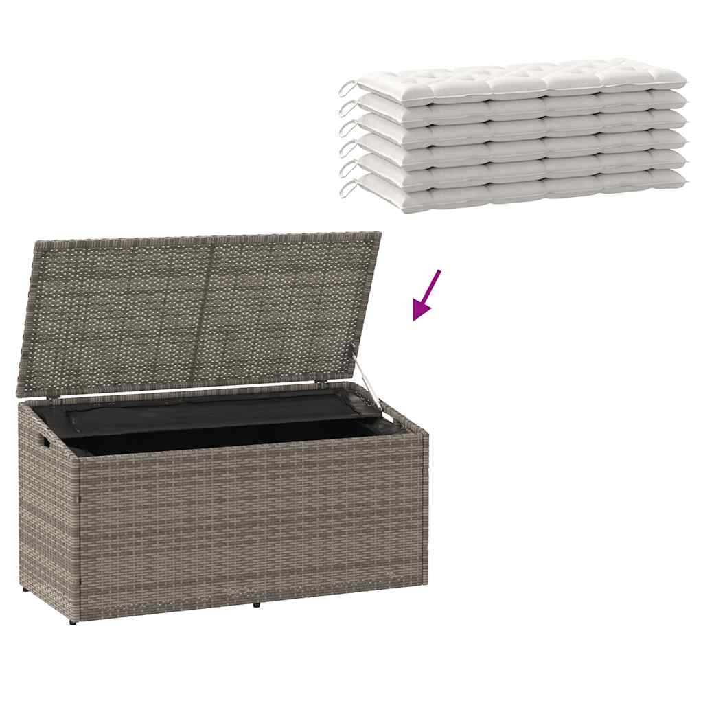 Garten-Aufbewahrungsbox Schwarz 110 x 50 x 58 cm Poly Rattan