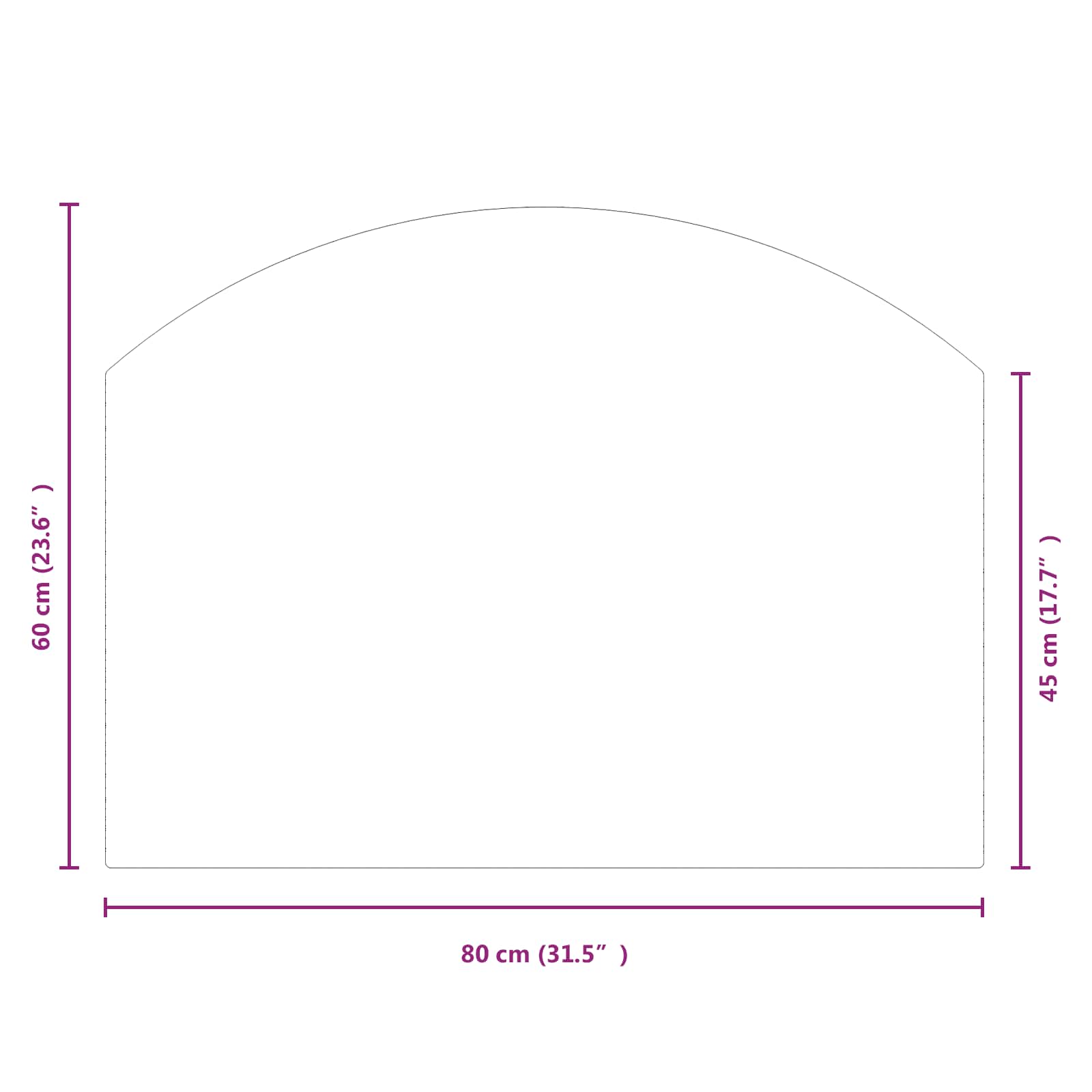 Feuerstelle Glasplatte Transparent 80 x 50 cm Glas