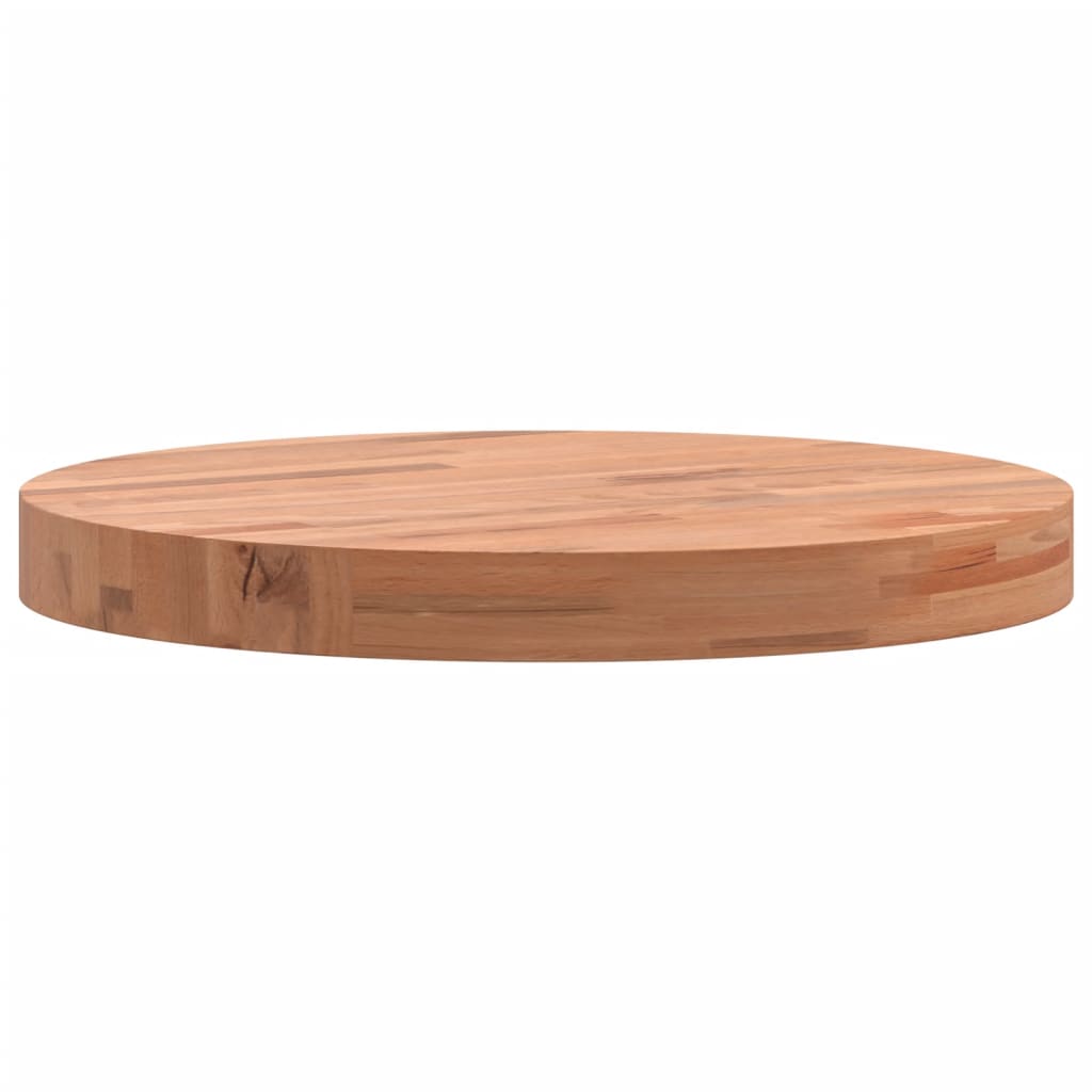 Tischplatte Ø30x1,5 cm Rund Massivholz Buche