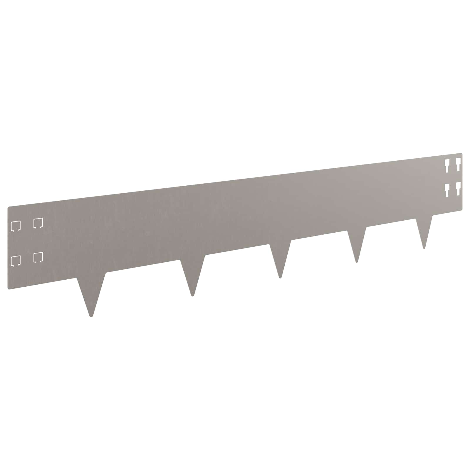 Raseneinfassung 10 pcs 100 x 12 cm Stahl Schwarz