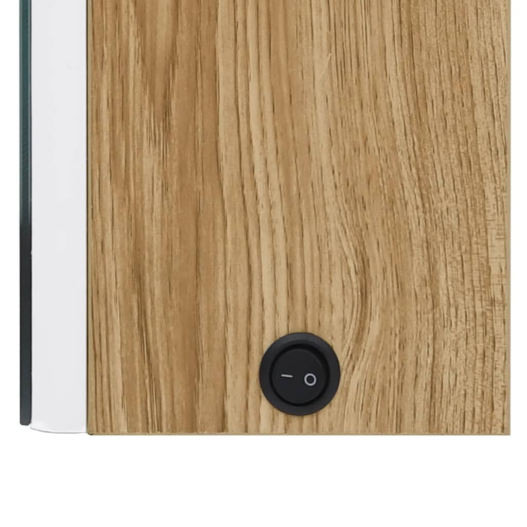 LED-Bad-Spiegelschrank Betongrau 50x14x60 cm